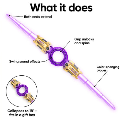 Retractable Spinning Light Saber Toy